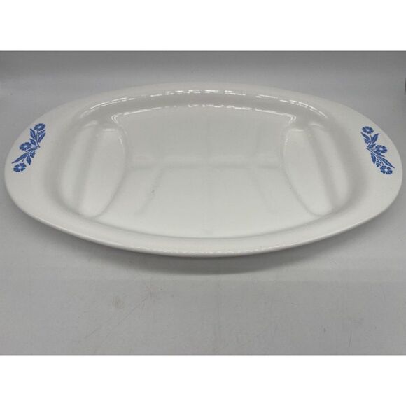 Vintage Corning Ware P-19 Blue Cornflower Platter - Picture 1 of 4